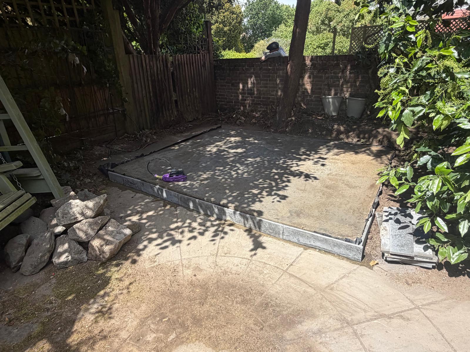 Cured Concrete Base